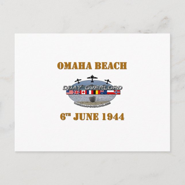 Postal Playa Omaha 6 de junio de 1944 (Anverso)