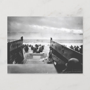 Postal Playa Omaha, Normandía, Día D 1944
