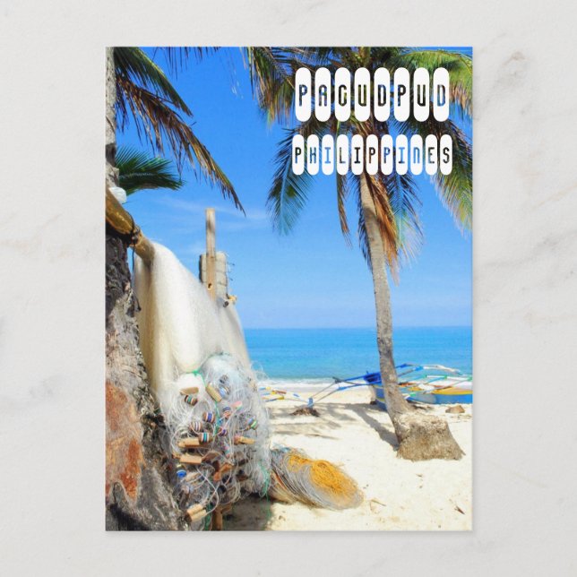Postal Playa Pagudpud de Ilocos (Anverso)