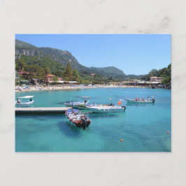 Postal Playa Paleokastritsa, Corfú