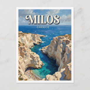 Postal Playa Papafragas Milos Grecia