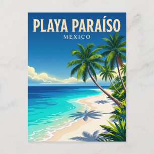 Postal Playa Paraíso México
