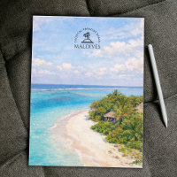 Playa Paraíso Tropical, Maldivas | Acuarela