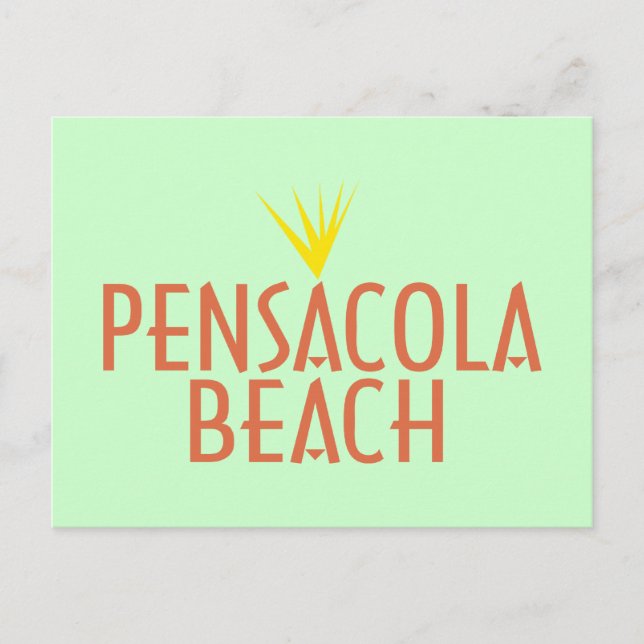 Postal Playa Pensacola (Anverso)