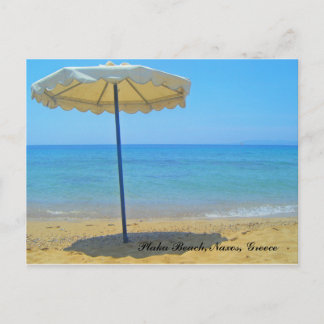 Postal Playa Plaka, Naxos, Grecia