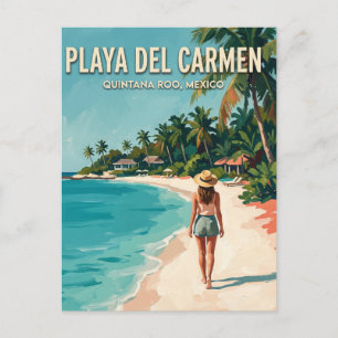 Postal Playa Playacar Playa del Carmen México