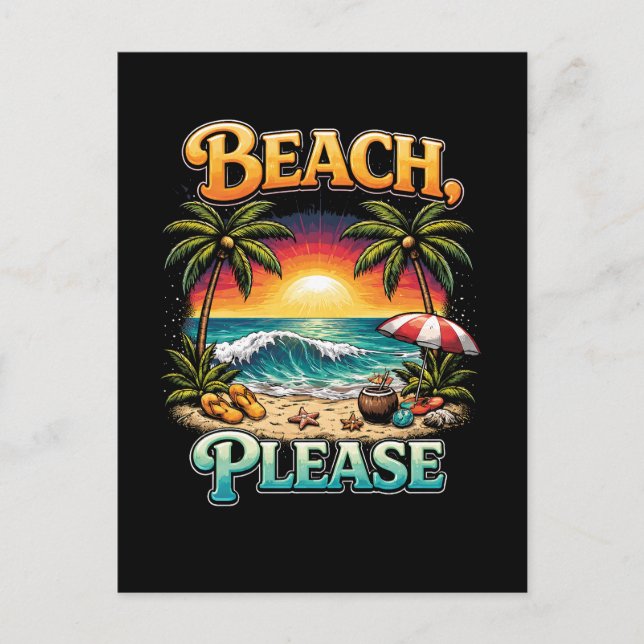 Postal Playa, Por Favor (Anverso)