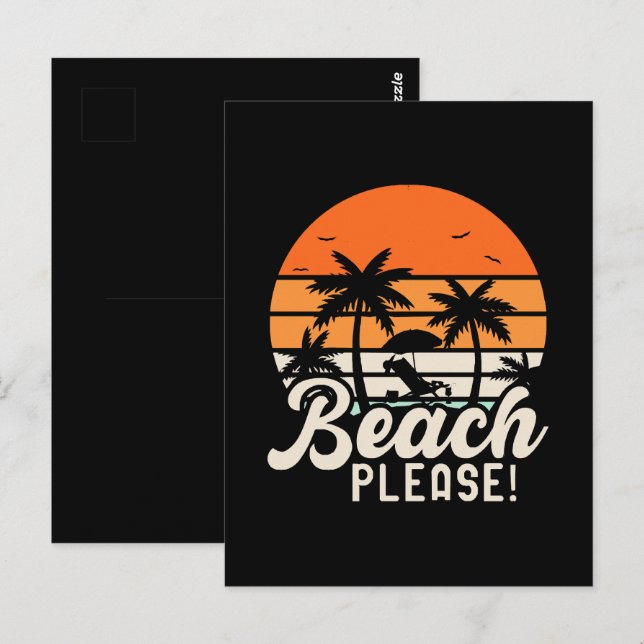 Postal Playa Por Favor (Anverso / Reverso)