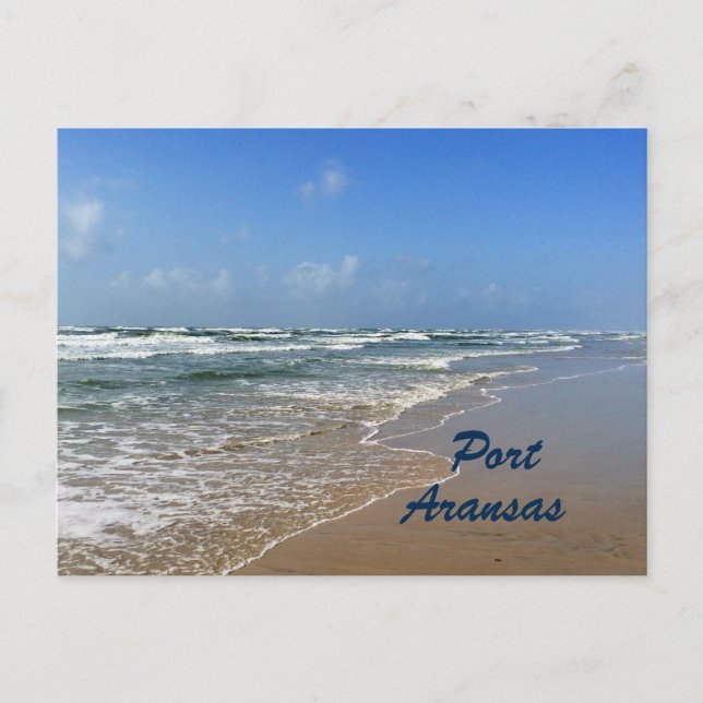 Postal Playa Port Aransas en Texas (Anverso)