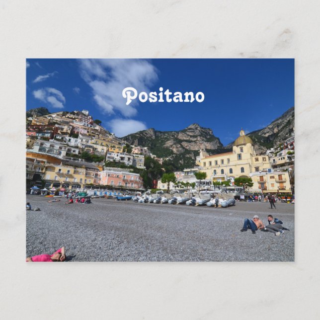 Postal Playa Positano (Anverso)