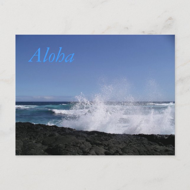 Postal Playa Punalu'u (Anverso)