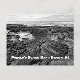 Postal Playa Punalu'u de arena negra, HI