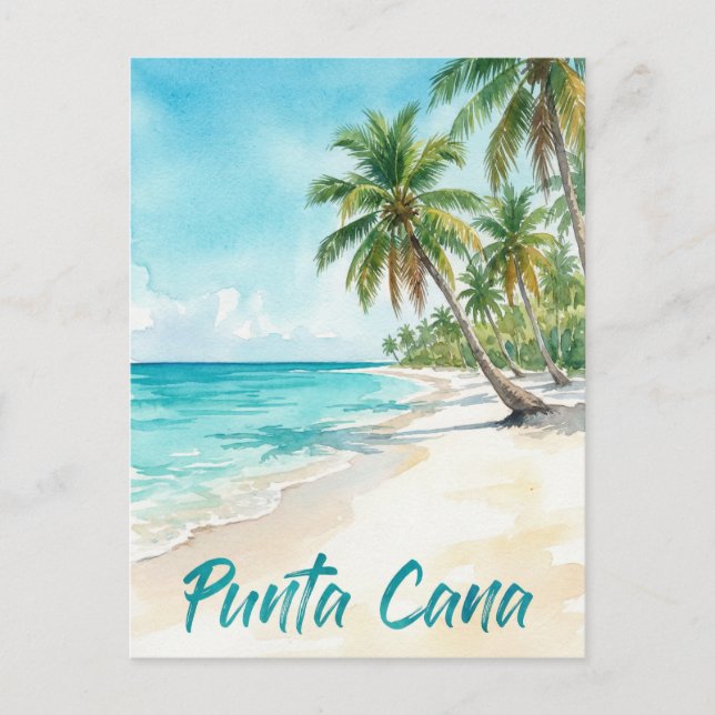Postal Playa Punta Cana República Dominicana (Anverso)