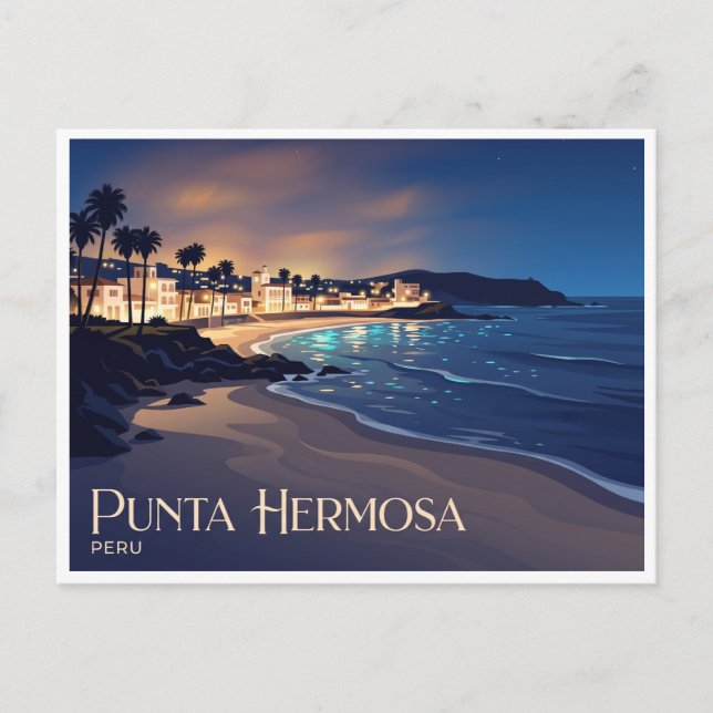 Postal Playa Punta Hermosa Perú (Anverso)