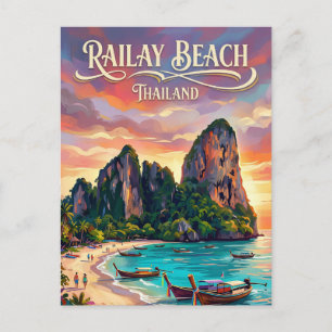 Postal Playa Railay Tailandia