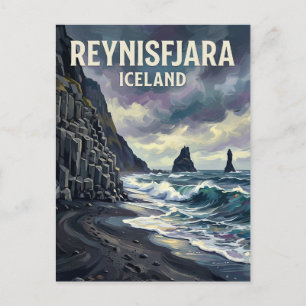 Postal Playa Reynisfjara Islandia