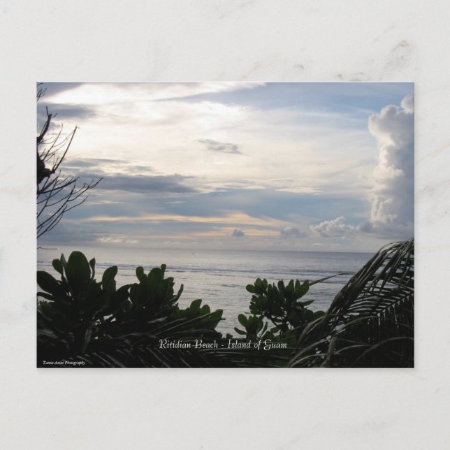 Postal Playa Ritidian - Isla de Guam (Anverso)
