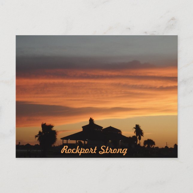 Postal Playa Rockport (Anverso)