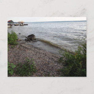 Postal Playa rocosa del lago Cayuga