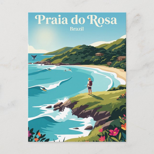 Postal Playa Rosa Brasil (Anverso)
