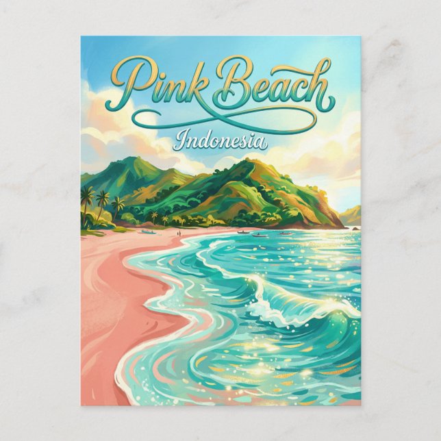 Postal Playa Rosa Indonesia (Anverso)