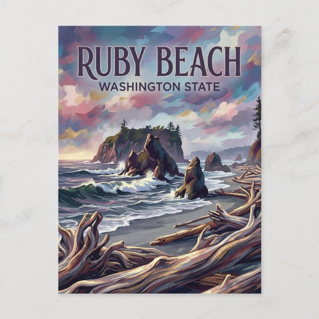 Postal Playa Ruby EE. UU. (Anverso)