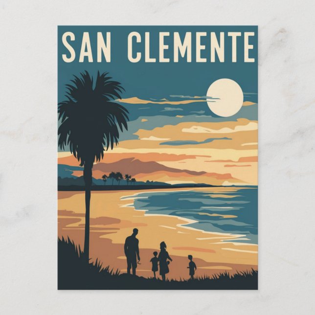 Postal Playa San Clemente, California (Anverso)