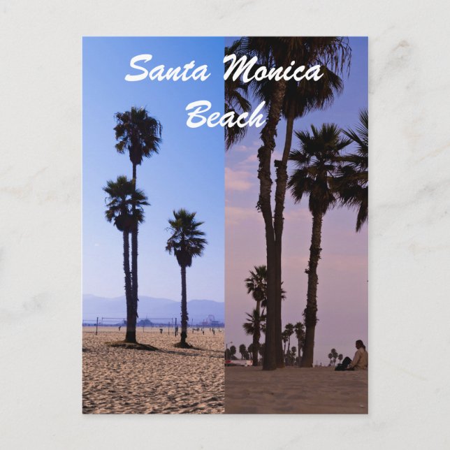 Postal Playa Santa Mónica (Anverso)