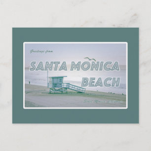 Postal Playa Santa Mónica, California Postcard