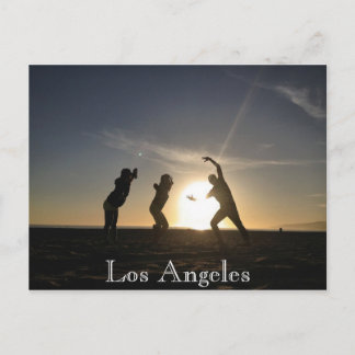 Postal Playa Santa Mónica con Toru Shimoyama