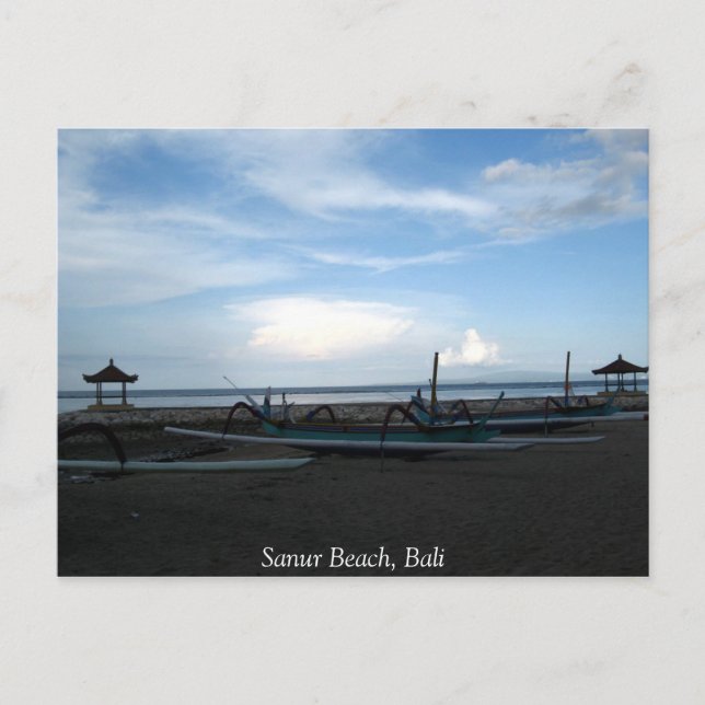 Postal Playa Sanur, Bali (Anverso)