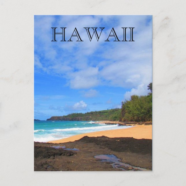 Postal playa secreta hawaii (Anverso)