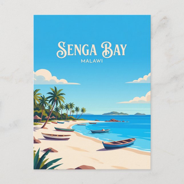 Postal Playa Senga Bay Malawi (Anverso)