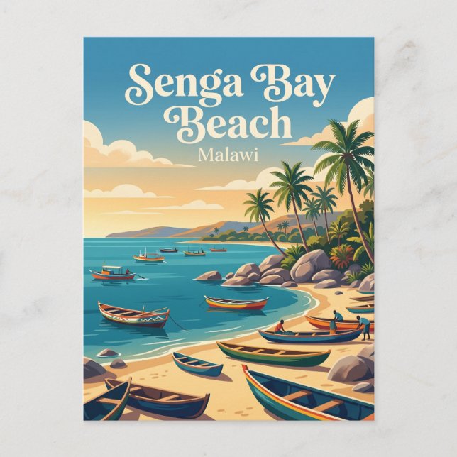 Postal Playa Senga Bay Malawi (Anverso)