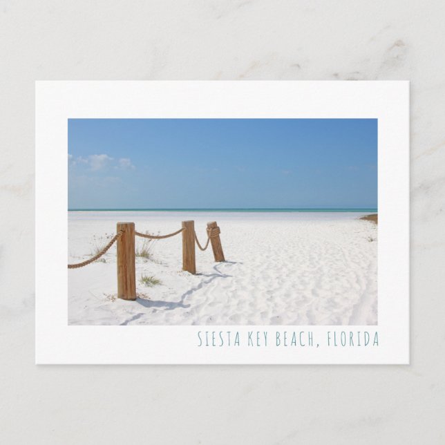 Postal Playa Siesta Key (Anverso)