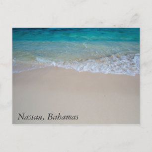 Postal Playa simple de las Bahamas