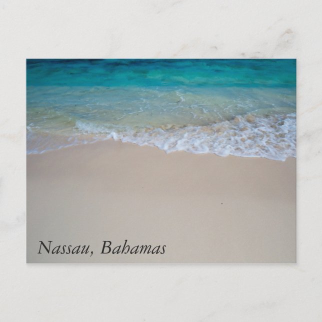 Postal Playa simple de las Bahamas (Anverso)