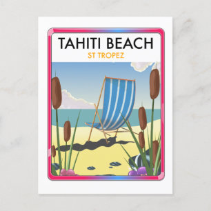 Postal Playa Tahití st tropez