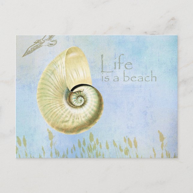 Postal Playa tranquila II (Anverso)
