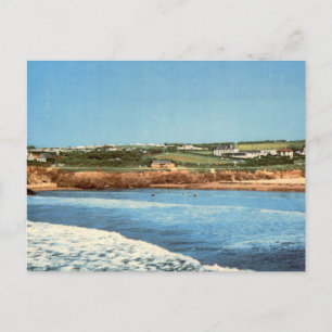 Postal Playa Treyarnon Cornualles Costa Vintage