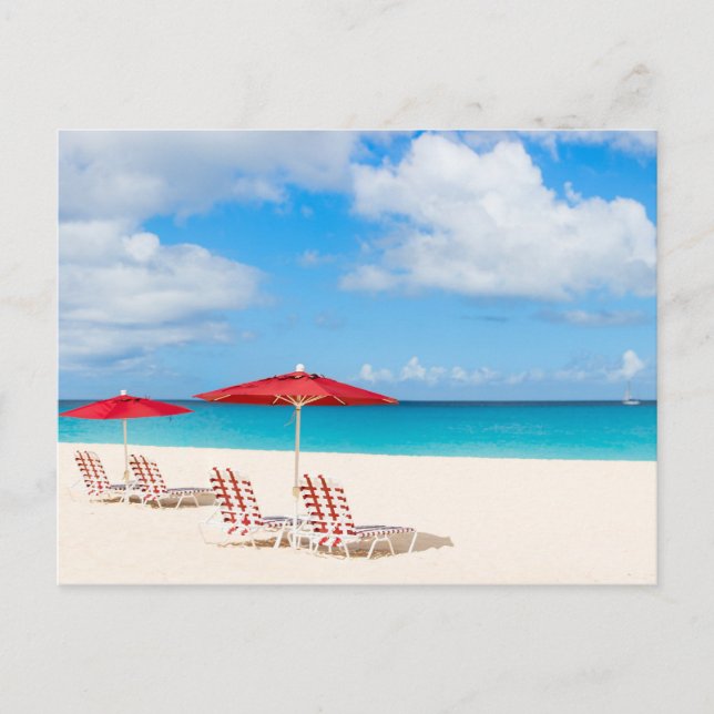 Postal Playa tropical (Anverso)