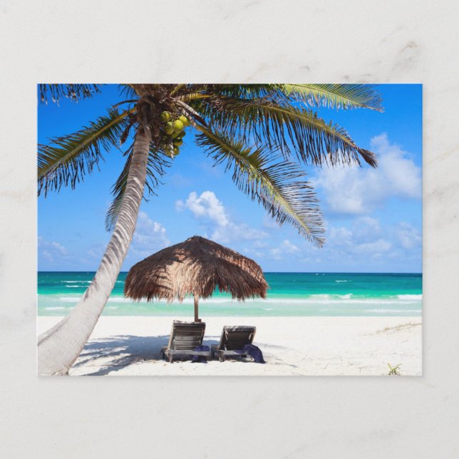 Postal Playa tropical (Anverso)
