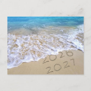 Postal Playa tropical de año nuevo 2027