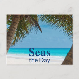 Postal Playa tropical de arena turquesa