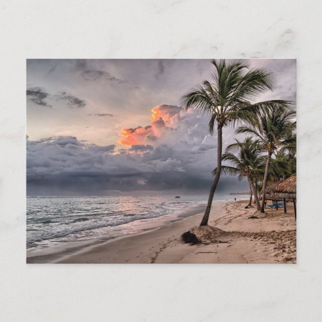 Postal Playa tropical del Caribe (Anverso)