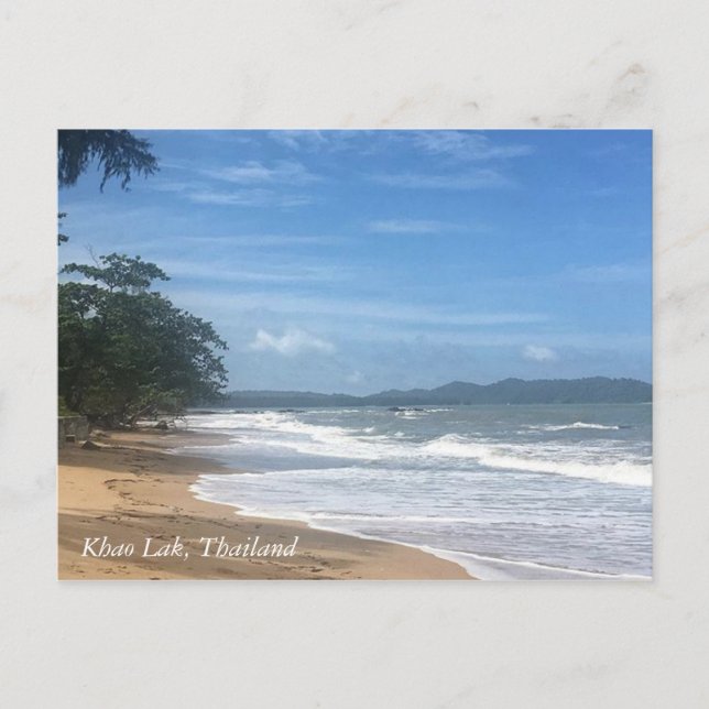 Postal Playa tropical en el sur de Tailandia (Anverso)
