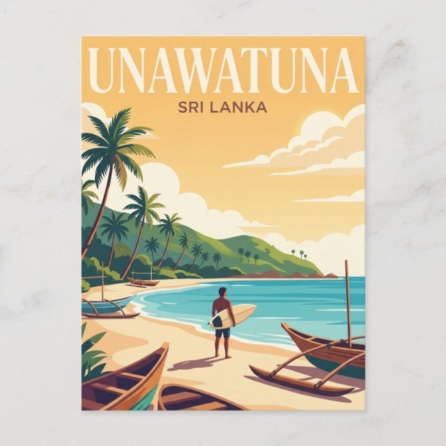 Postal Playa Unawatuna Sri Lanka (Anverso)