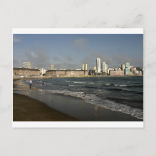 Postal Playa urbana la Argentina de Mar del Plata