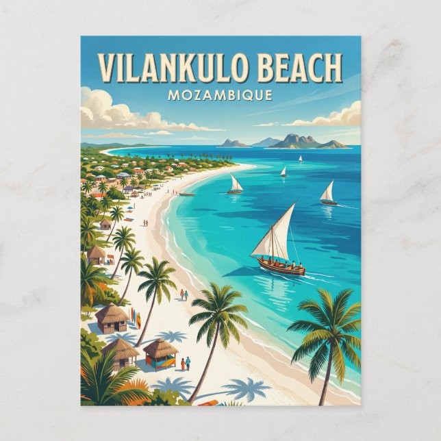 Postal Playa Vilankulo Mozambique (Anverso)