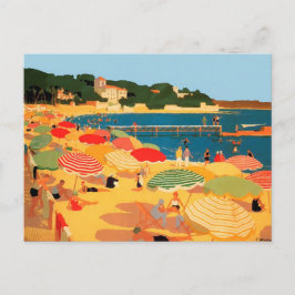 Postal Playa virgen de Riviera Francesa